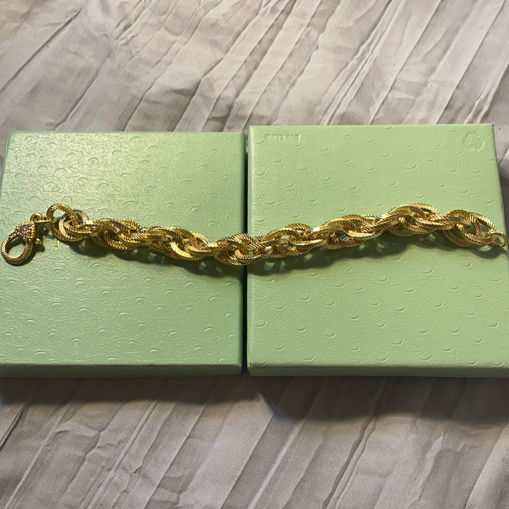 Verona Tripla Sterling Silver/14K Clad Bracelet